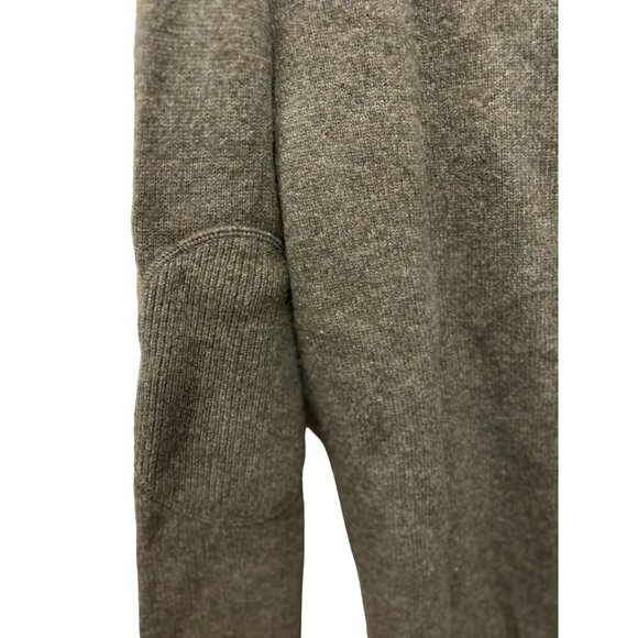 J.Crew Lambswool Sage Argyle 1/4 Zip Sweater Preppy Pullover Size Med - Picture 7 of 9